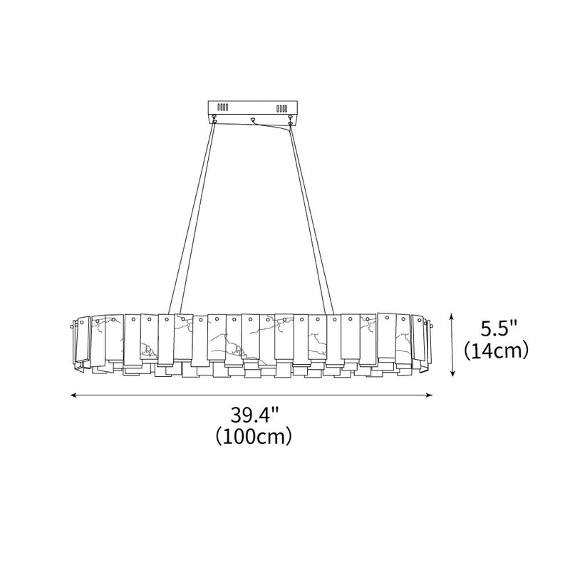 Alabaster Round Chandelier
