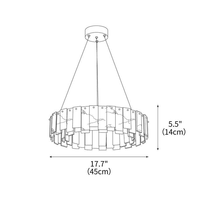 Alabaster Round Chandelier