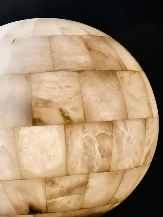 Alabaster Ball Pendant Light 11"