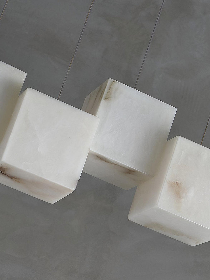 Alabaster Box Chandelier 28.3"