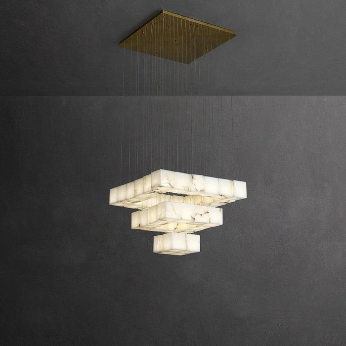 Alabaster Box Pendant Light