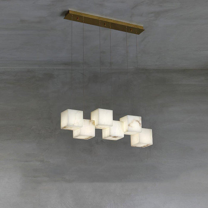 Alabaster Box Pendant Light