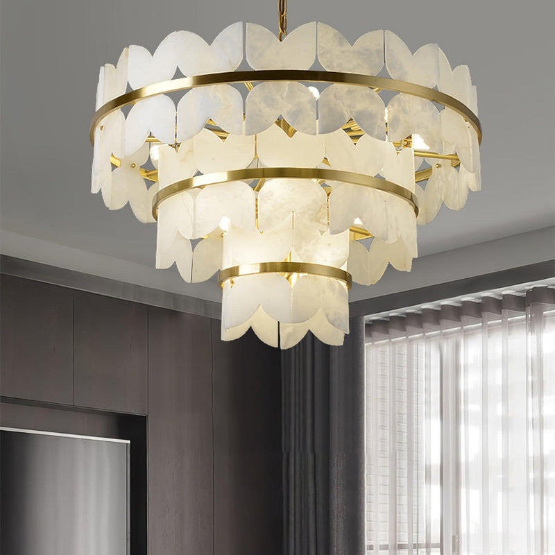 Alabaster Cloudscape Chandelier 11.8"