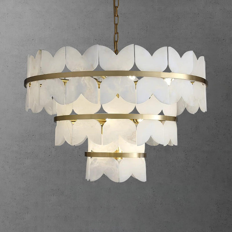 Alabaster Cloudscape Chandelier 11.8"