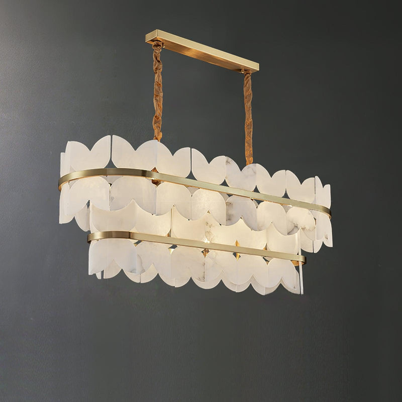 Alabaster Cloudscape Chandelier 11.8"