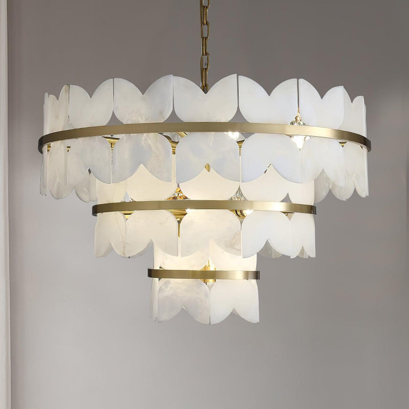 Alabaster Cloudscape Chandelier 11.8"