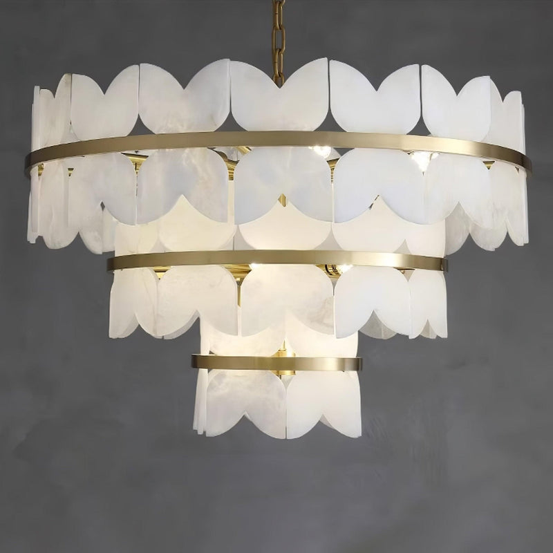 Alabaster Cloudscape Chandelier 11.8"