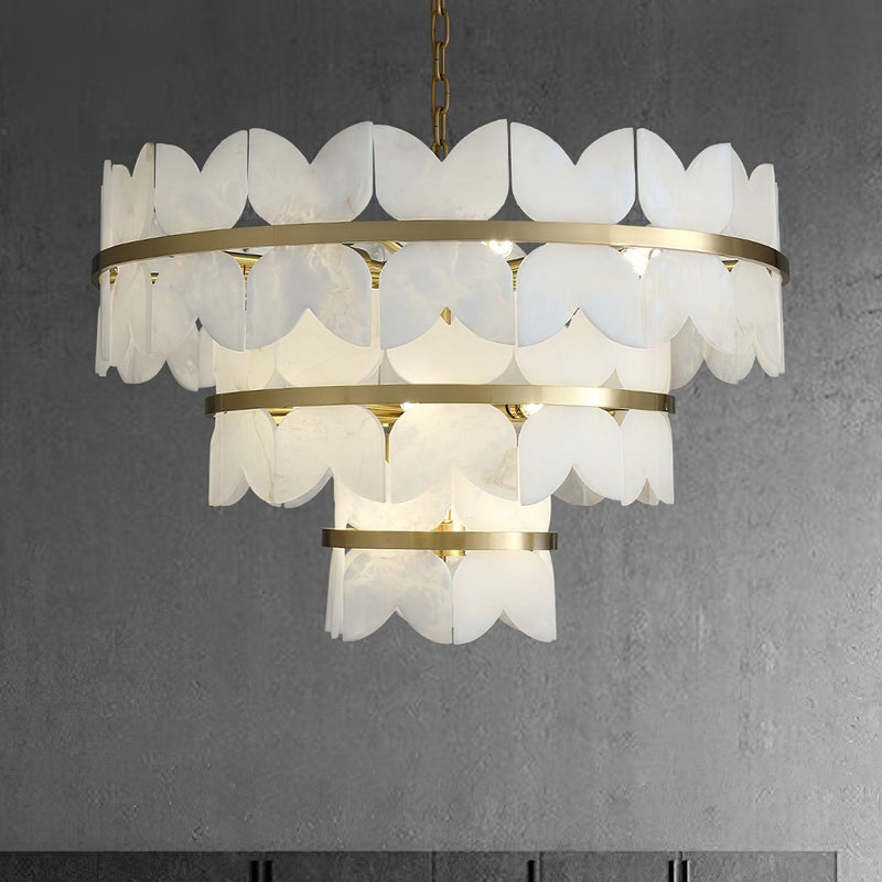 Alabaster Cloudscape Chandelier 11.8"