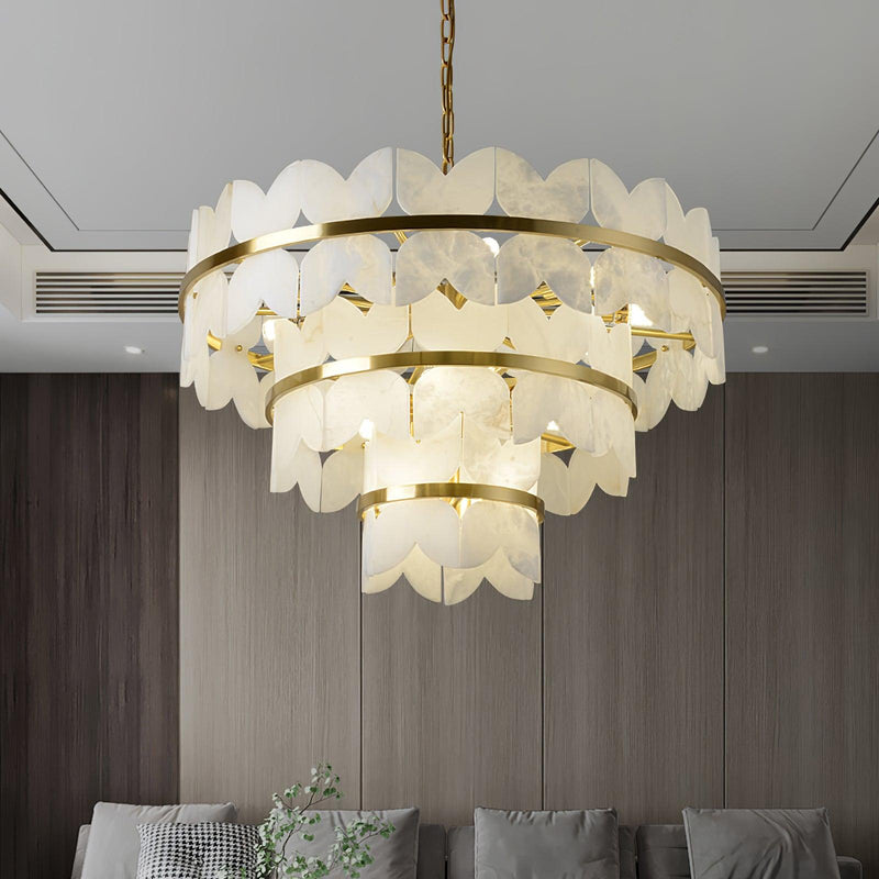 Alabaster Cloudscape Chandelier 11.8"