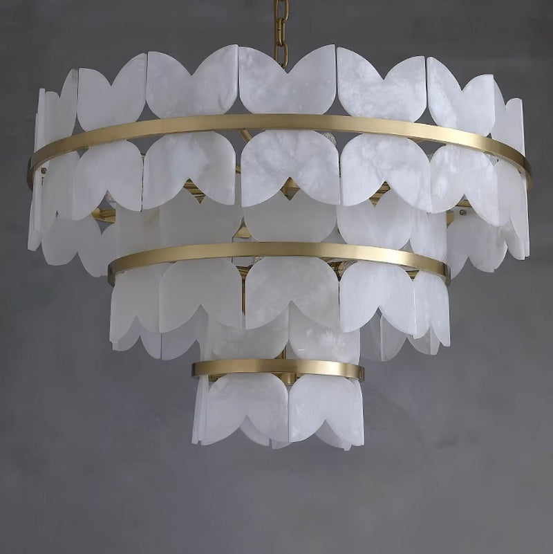 Alabaster Cloudscape Chandelier 11.8"
