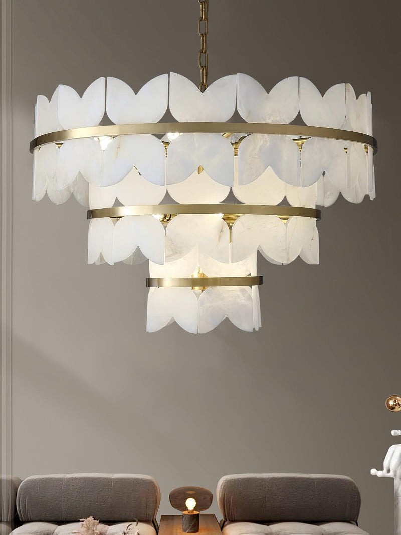 Alabaster Cloudscape Chandelier 11.8"