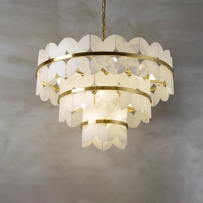 Alabaster Cloudscape Chandelier 11.8"