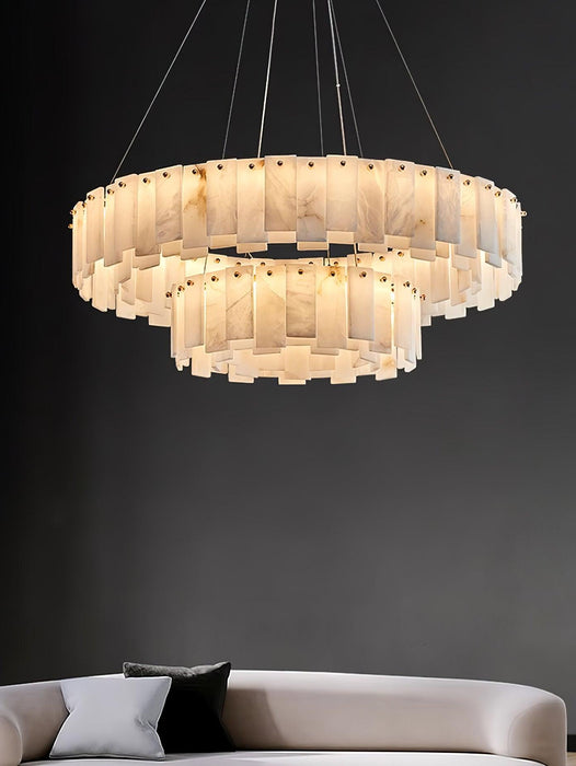 Alabaster Round Chandelier