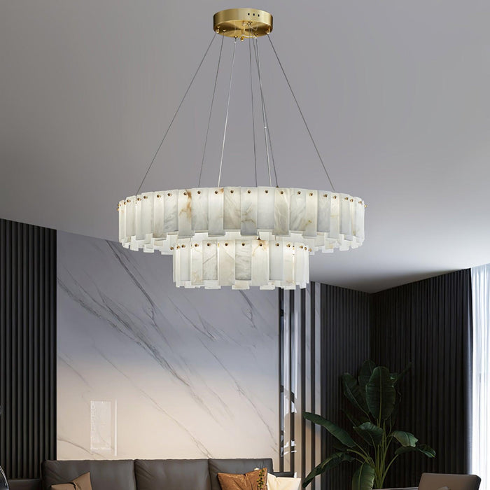 Alabaster Round Chandelier