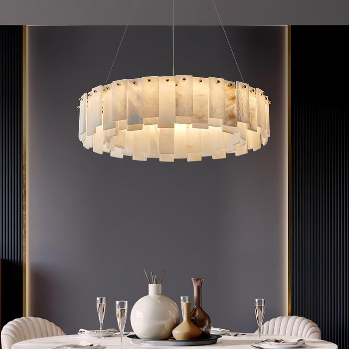 Alabaster Round Chandelier