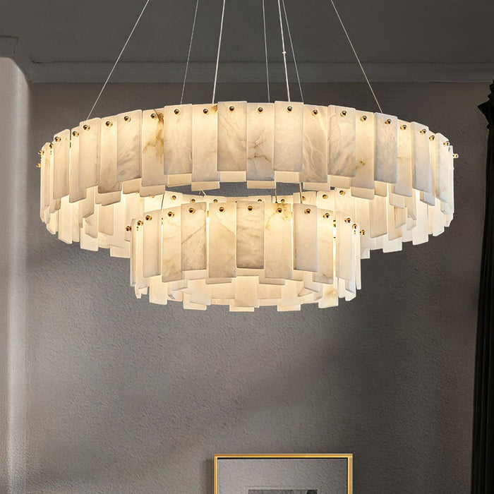 Alabaster Round Chandelier