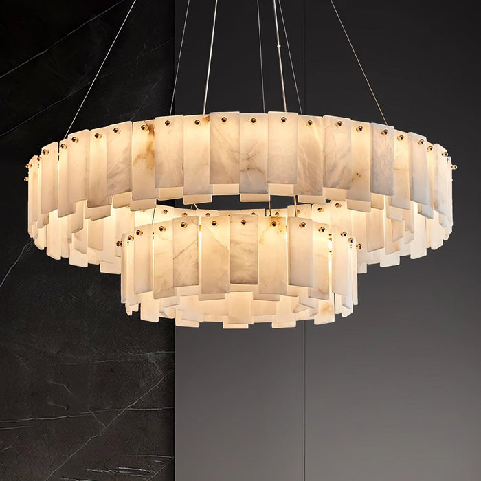 Alabaster Round Chandelier