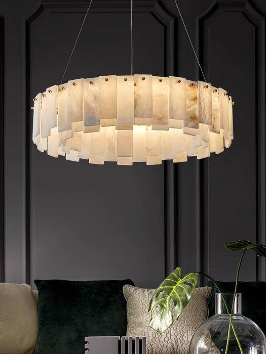 Alabaster Round Chandelier