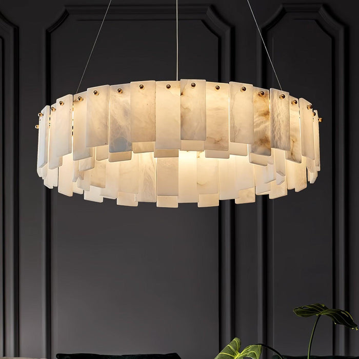 Alabaster Round Chandelier