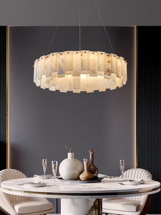 Alabaster Round Chandelier