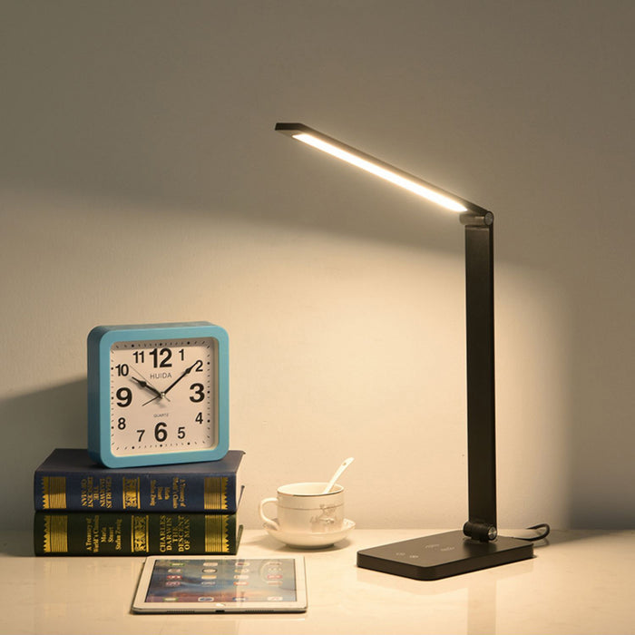 Aleris مصباح مكتبي LED مع USB 13 بوصة