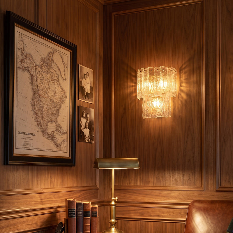 Almeria Glass Wall Light