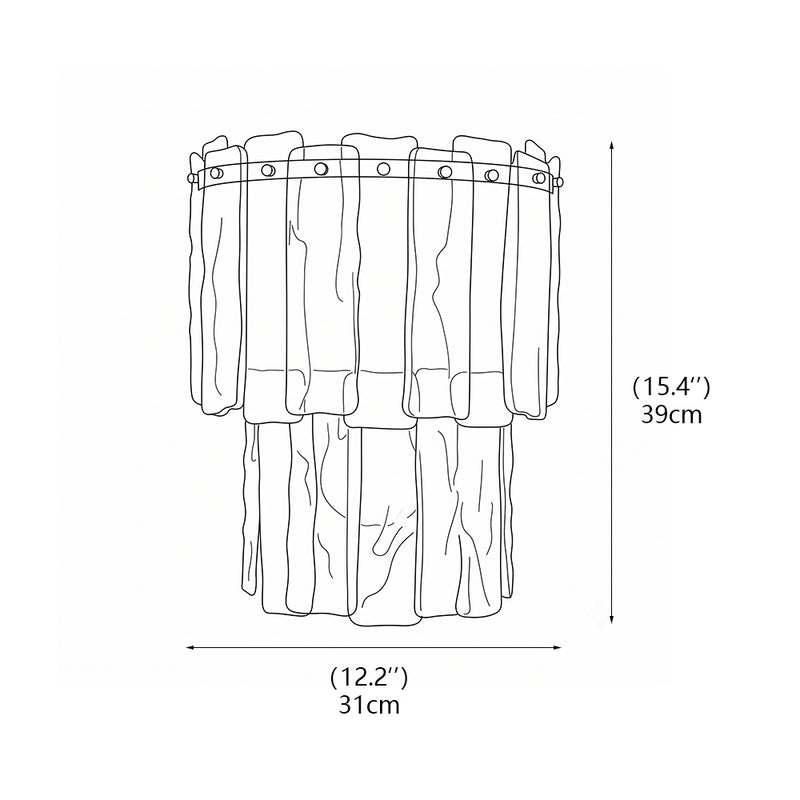 Almeria Glass Wall Light