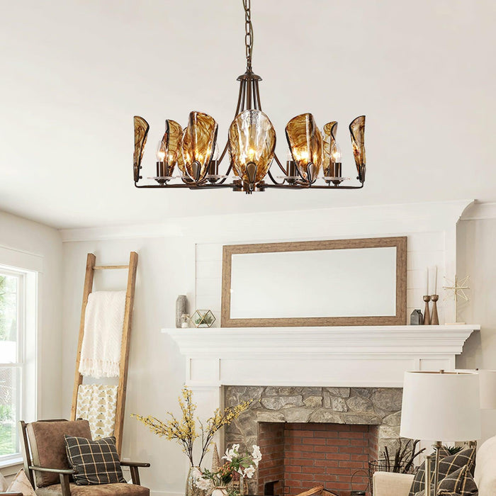 Amber Shell Chandelier