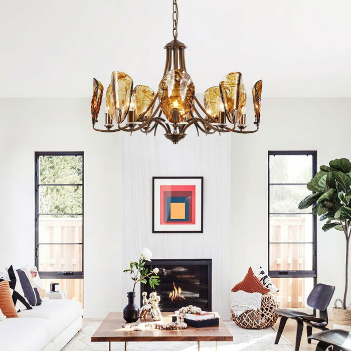 Amber Shell Chandelier