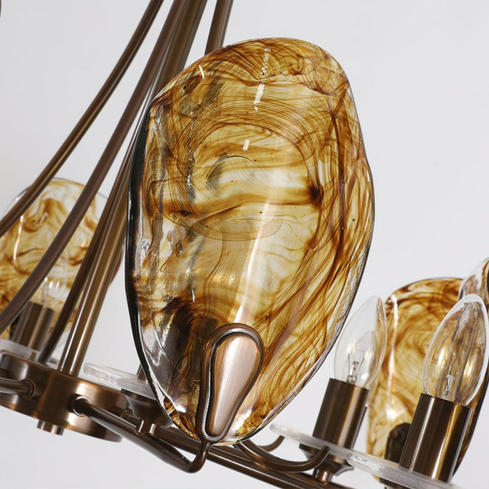 Amber Shell Chandelier