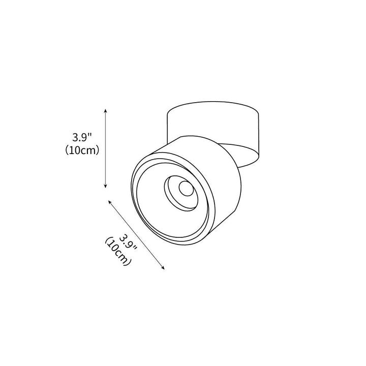 Anti-glare Nordic Surface Mounted Spotlight 3.9" – detail 3