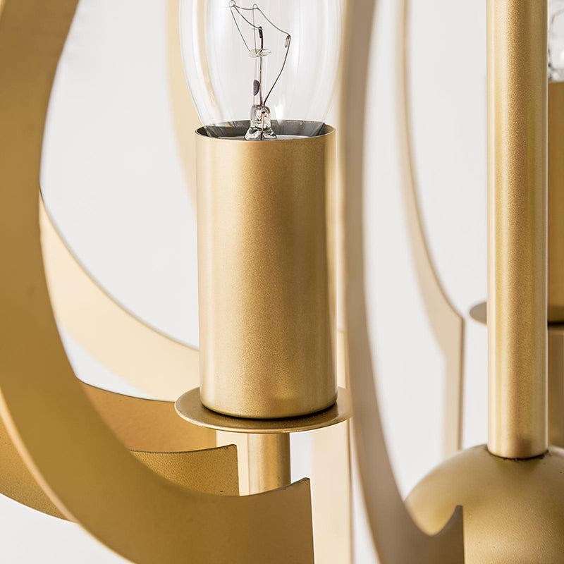 Antique Gold Leaf Lantern Chandelier 12.2"