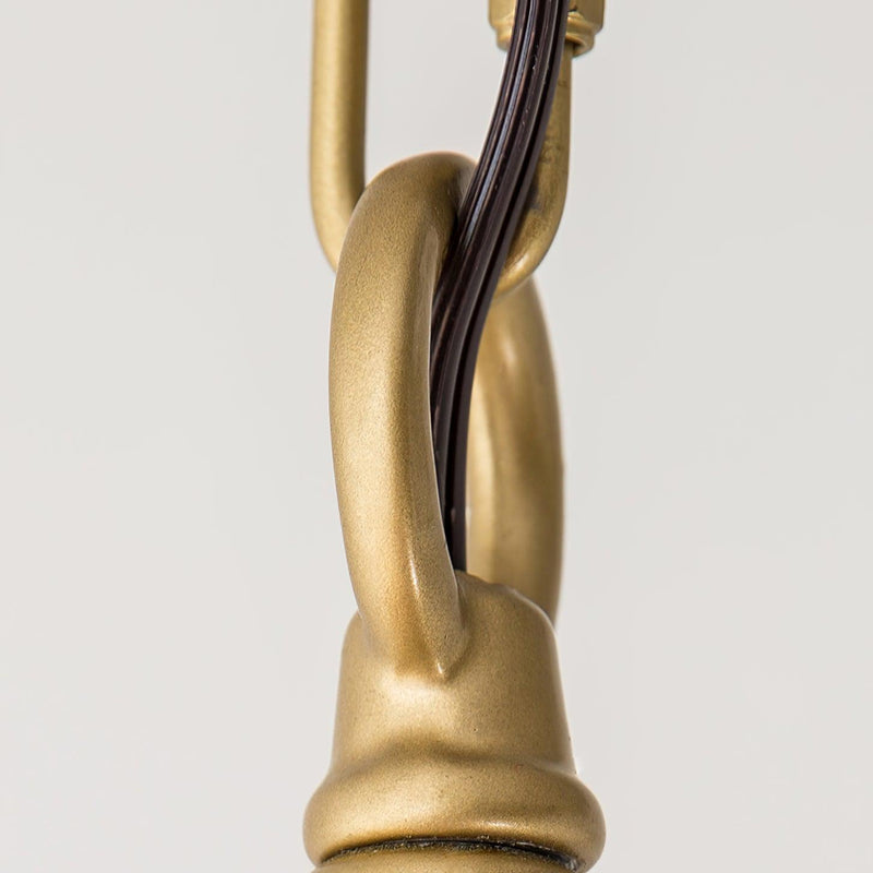 Antique Gold Leaf Lantern Chandelier 12.2"