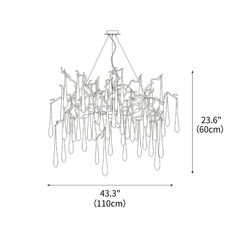 Aqua Empire Chandelier 43.3"