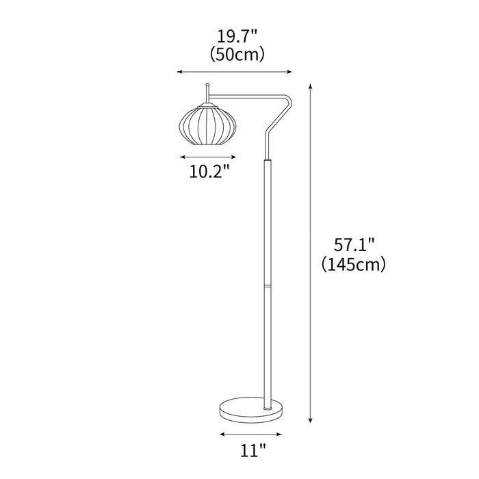 Arc Sphere Floor Lamp 19.7"