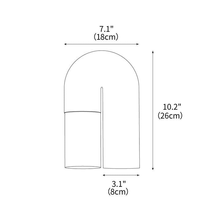 Arcus Wood Wall Lamp 7.1"