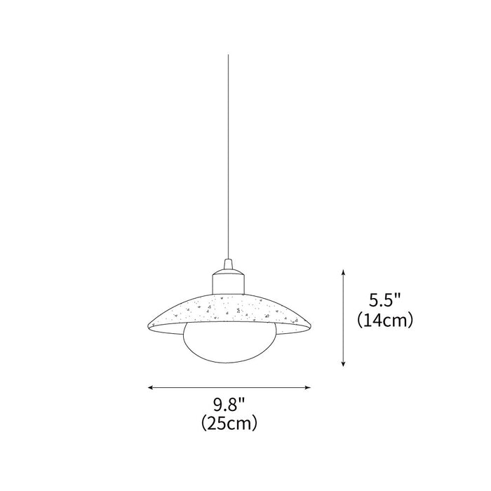 Aria Disc Pendant Lamp 9.8"