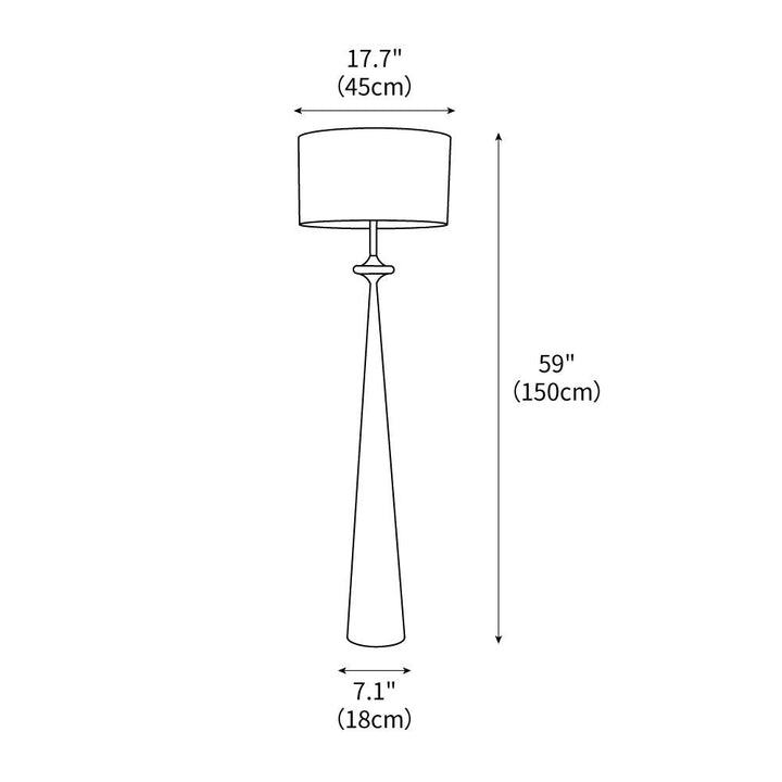 Alden Linen Floor Lamp 11.8" – detail 3
