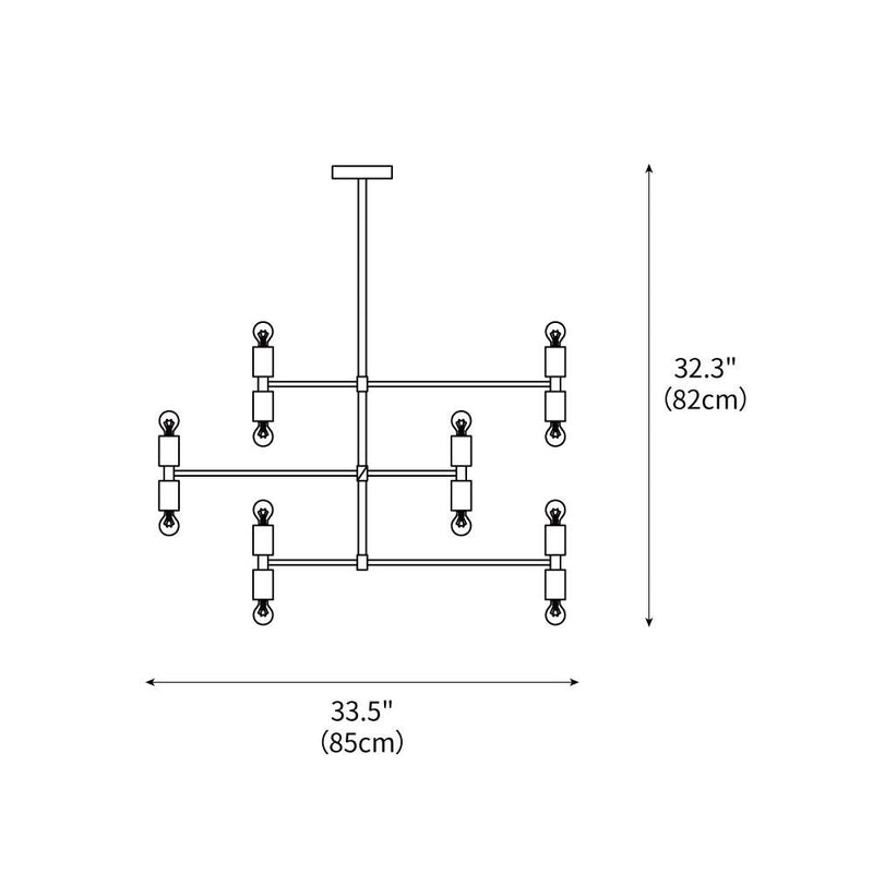 Atomium Chandelier 33.5"