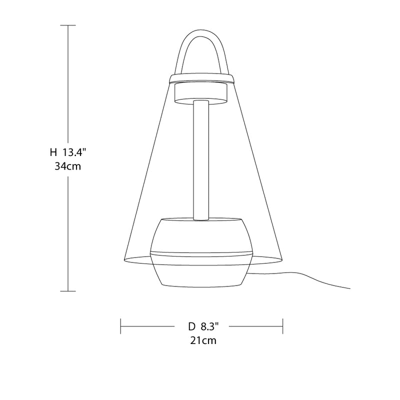 Aura Glow Portable Table Lamp 8.3″