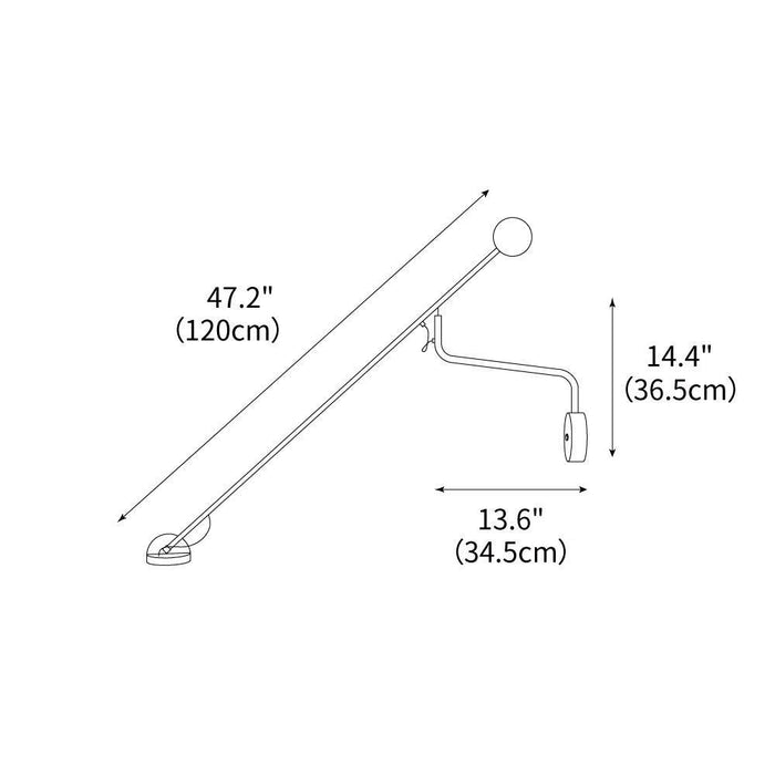 Base Wave Wall Lamp 47.2"