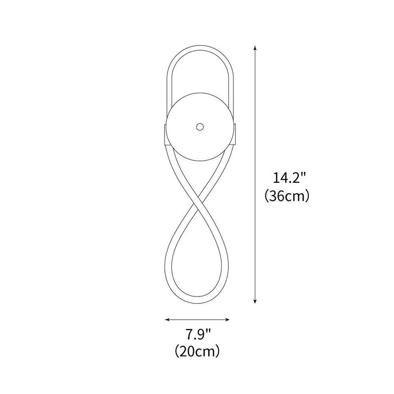 Bead Cascade Loop Wall Lamp