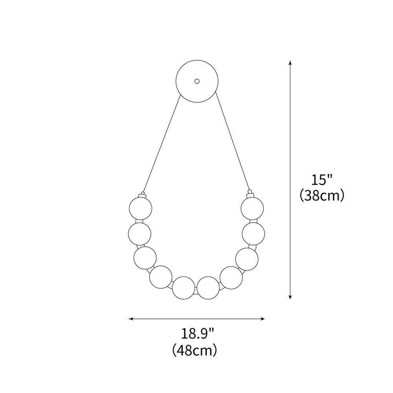 Bead Cascade Loop Wall Lamp