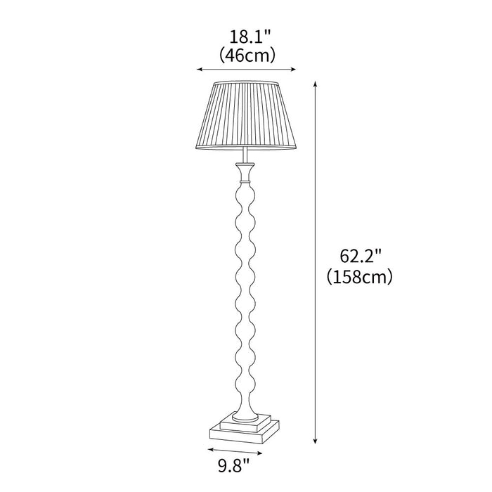 Bead Column Floor Lamp 18.1"