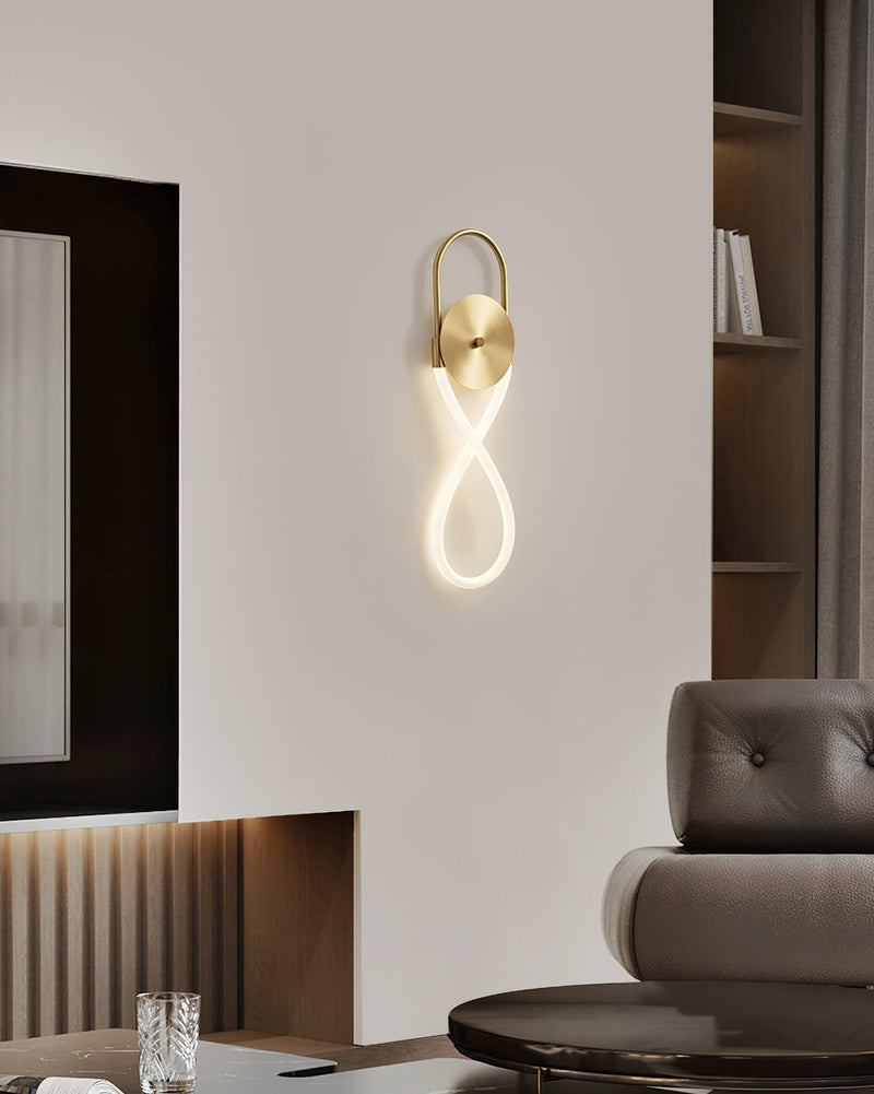 Bead Cascade Loop Wall Lamp