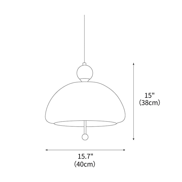 Bella Dome Pendant Lamp 15.7"