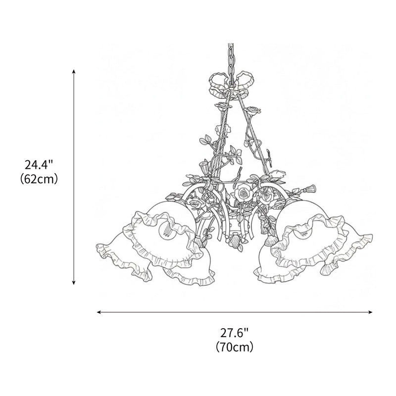 Belle Fleur Brass Chandelier