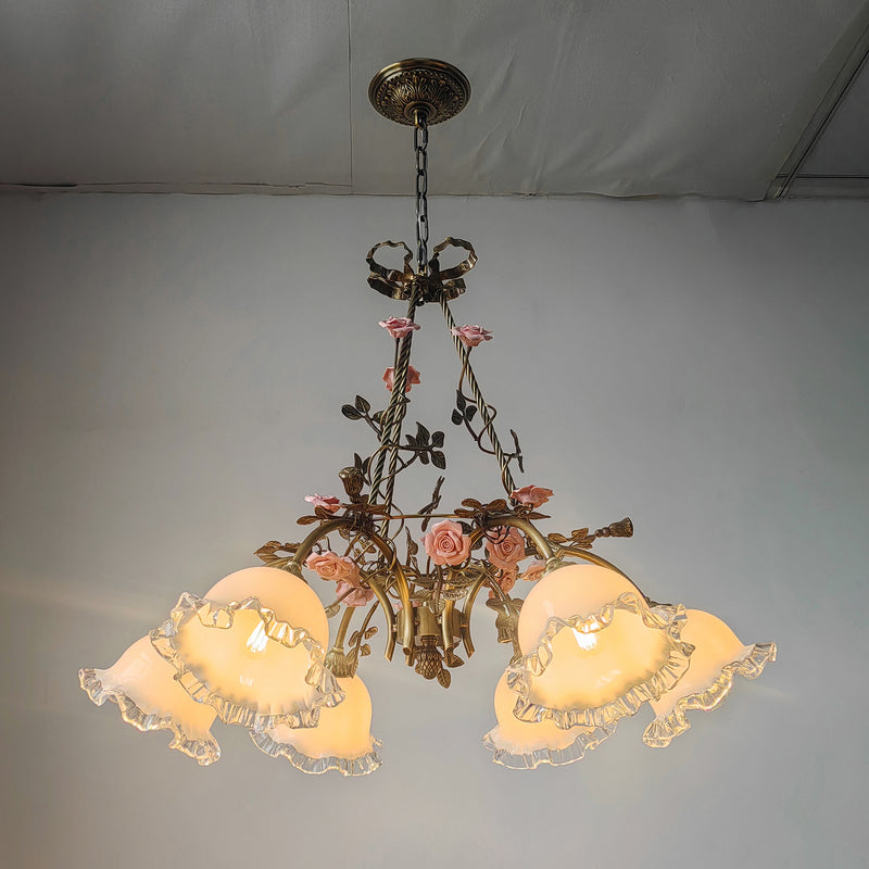 Belle Fleur Brass Chandelier