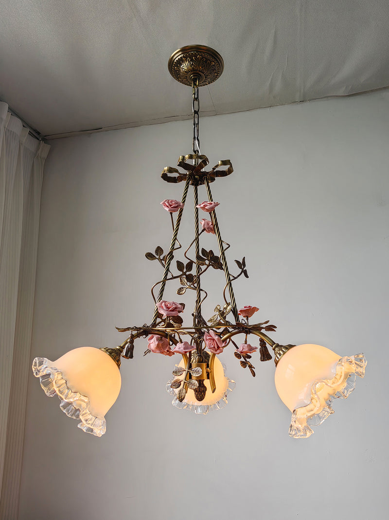 Belle Fleur Brass Chandelier