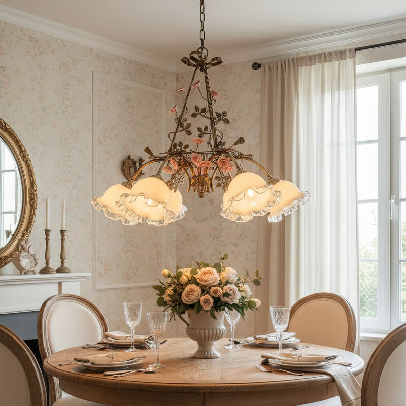 Belle Fleur Brass Chandelier